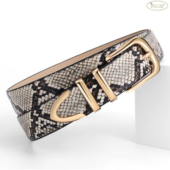 Women\'s Unique Gold Buckle Ladies Fashion Soft Faux Leather Waist Belt main image 7